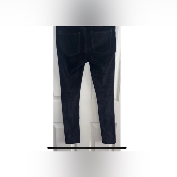 Joie Jeans Black Suede Leather Skinny Pants Size 27 - Picture 2 of 16